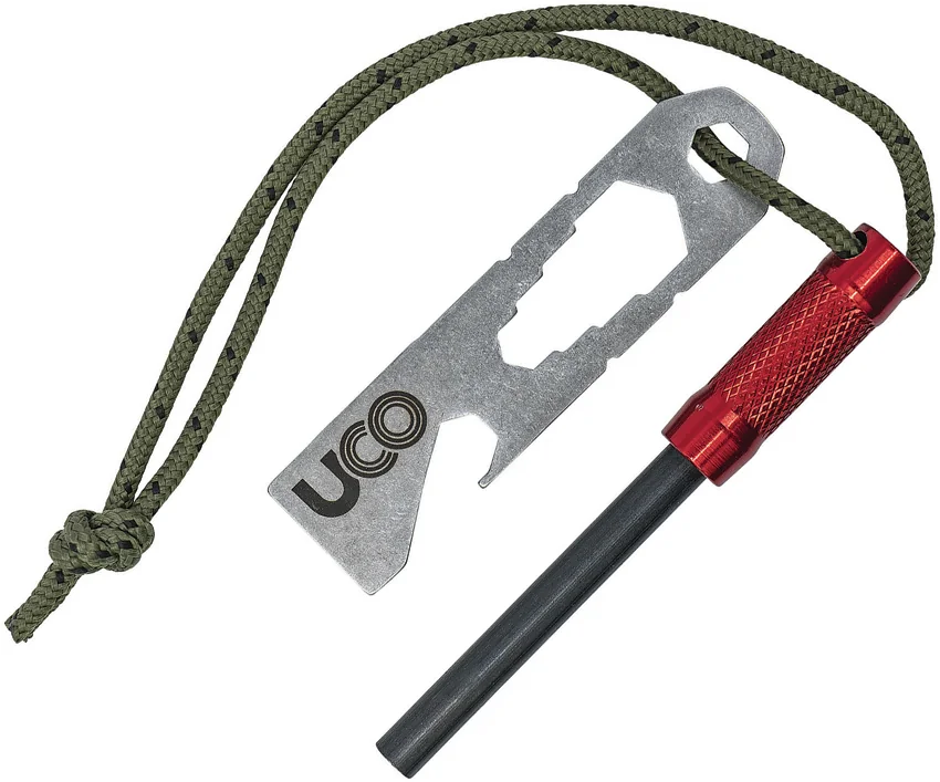 UCO Survival Fire Striker Red Alumnium Stainless Striker