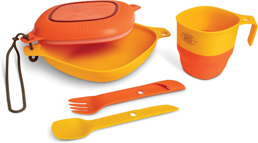 UCO Retro Sunrise 6 Piece Mess Kit - Yellow and Orange