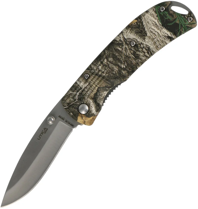 Utica Cutlery Co Caliber 1 Liner Lock Knife Camo Polymer (3" Satin) UTK91R