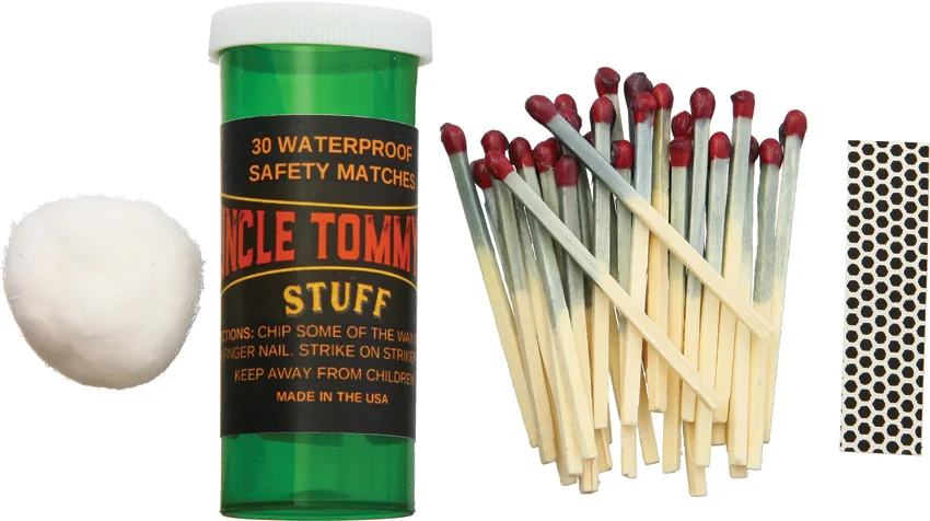 Uncle Tommy's Stuff 30 Waterproof Safety Matches