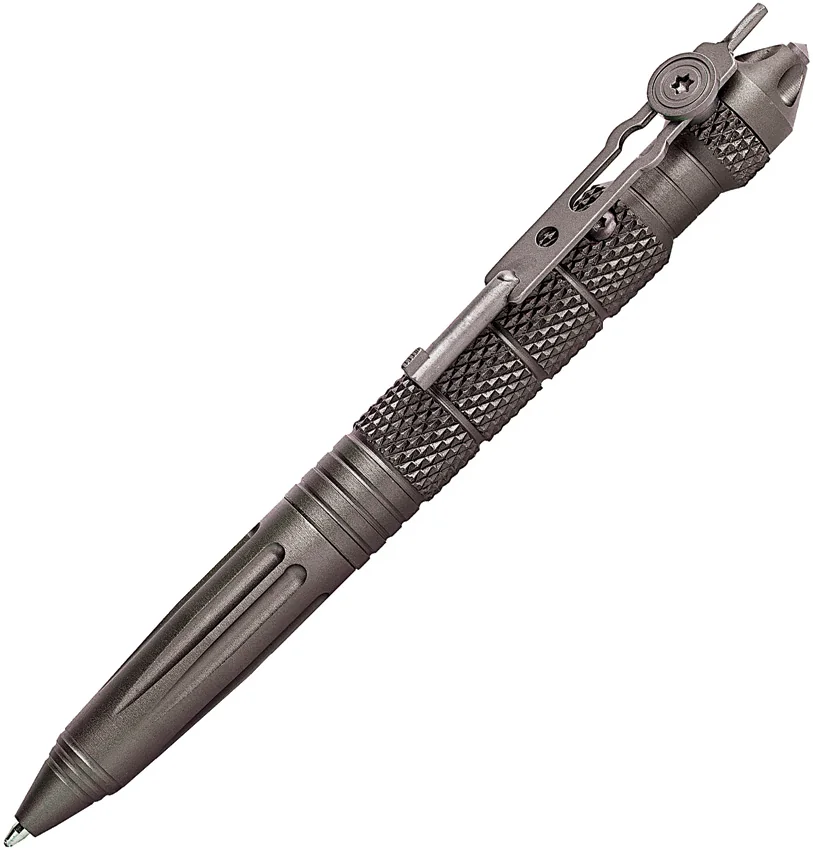 UZI Tactical Defender Pen 4 w/ Breaker Tip & Hand Cuff Key Clip (Gray) TACPEN-4