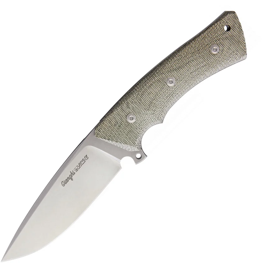 Viper Knives Gianghi Fixed Blade Knife Green Canvas Micarta (4.5" Satin) V4882CV