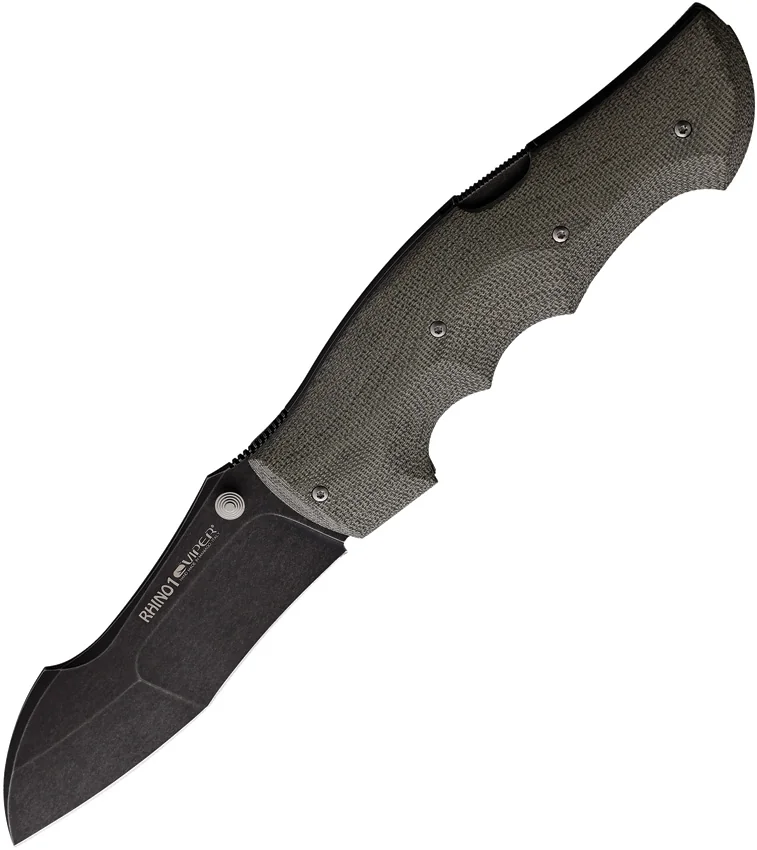 Viper Rhino 1 Lockback Knife Green Micarta (4.25" Black)
