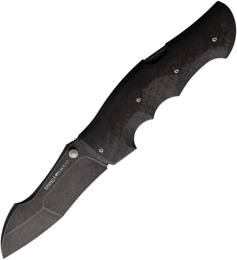Viper Knives Rhino 1 Lockback Knife Carbon Fiber (4.25" Black)