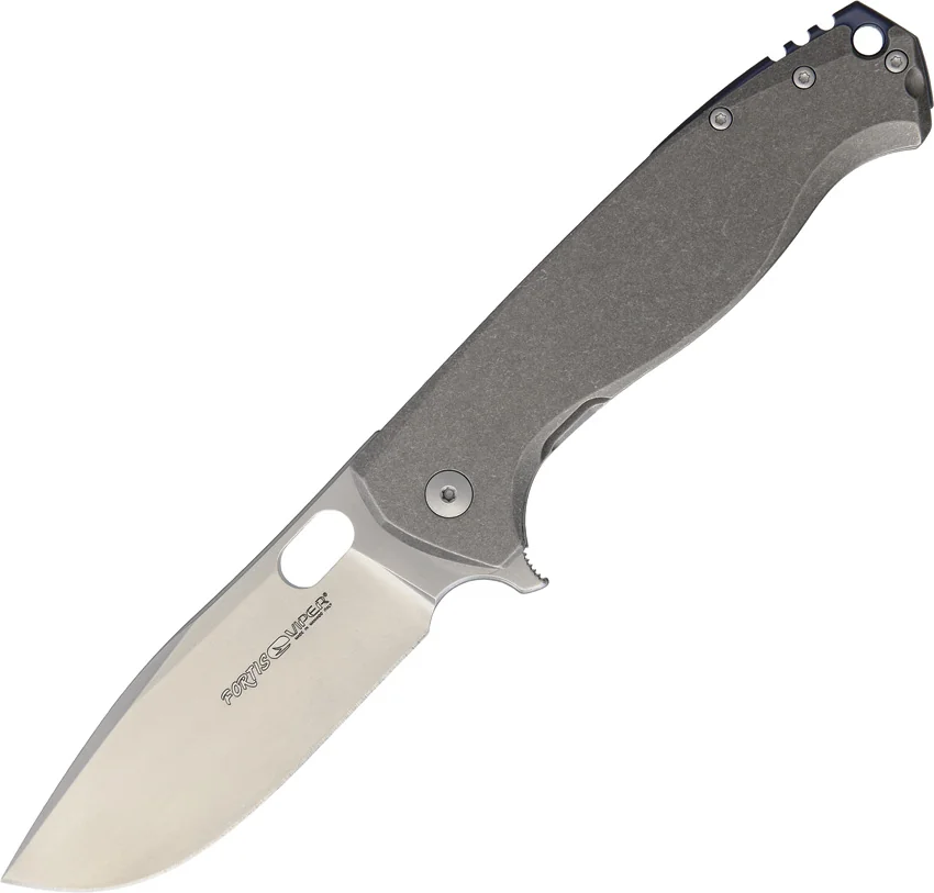 Viper Knives Vox Fortis Flipper Knife Titanium (3.5" Satin) V5950TI