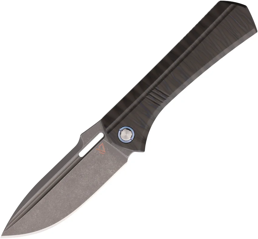 Vanguard Knives Continuum Frame Lock Knife Flame Titanium (3.4" Black SW)