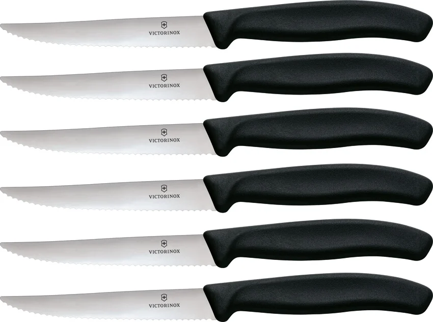 Victorinox Steak Knife Set 6pc Black